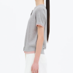 8 seconds Layered Short Sleeve Cardigan — Grey