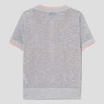 8 seconds Layered Short Sleeve Cardigan — Grey