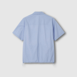 JAJU Men’s Textured Loose Fit Short Sleeve Shirt – Sky Blue