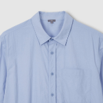 JAJU Men’s Textured Loose Fit Short Sleeve Shirt – Sky Blue