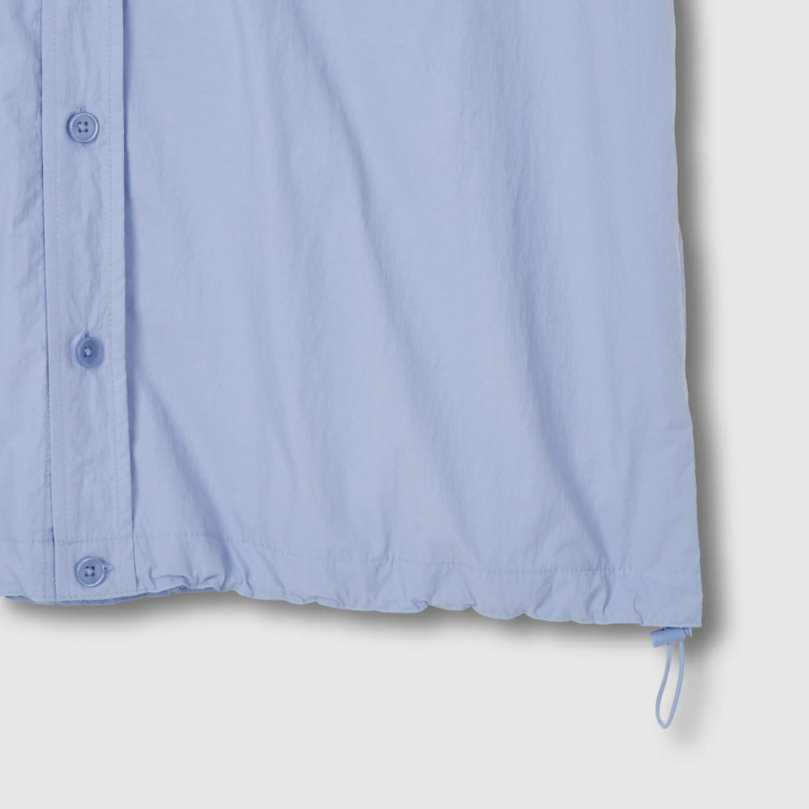 JAJU Men’s Textured Loose Fit Short Sleeve Shirt – Sky Blue