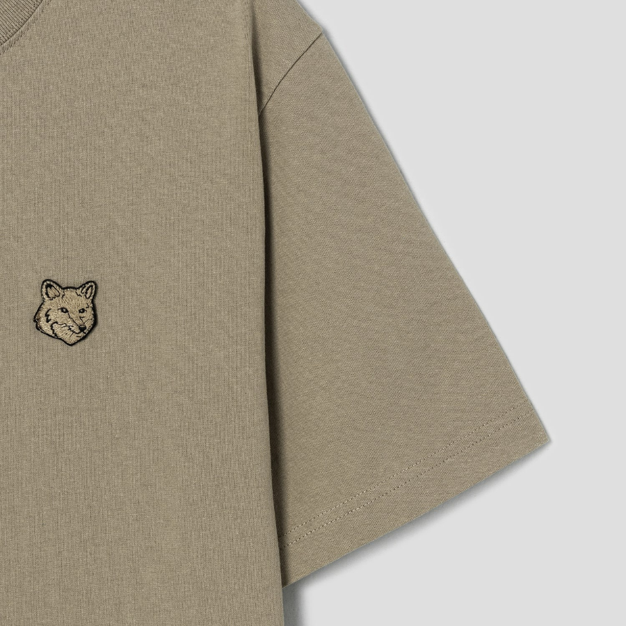 Maison Kitsune Men Bold Fox Head Patch Comfort Tee Shirt - Cardamon