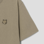 Maison Kitsune Men Bold Fox Head Patch Comfort Tee Shirt - Cardamon