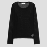 8 seconds Textured Long Sleeve Pullover — Black