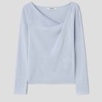 8 seconds Shirring Detail Pullover — Sky Blue