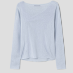 8 seconds Shirring Detail Pullover — Sky Blue
