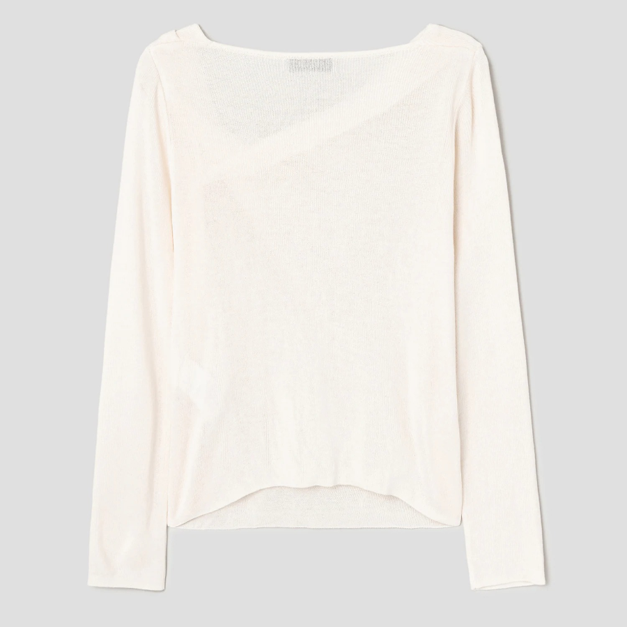 8 seconds Shirring Detail Pullover — Ivory