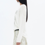 8 seconds Printed Knit Pullover — Ivory