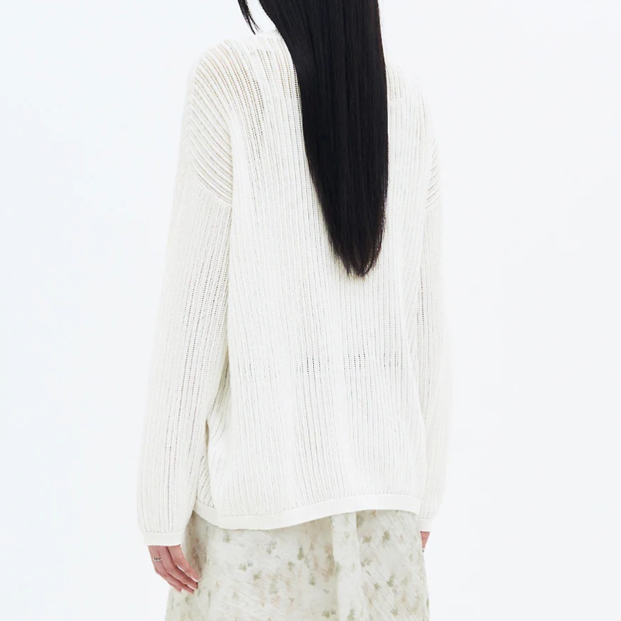 8 seconds Printed Knit Pullover — Ivory