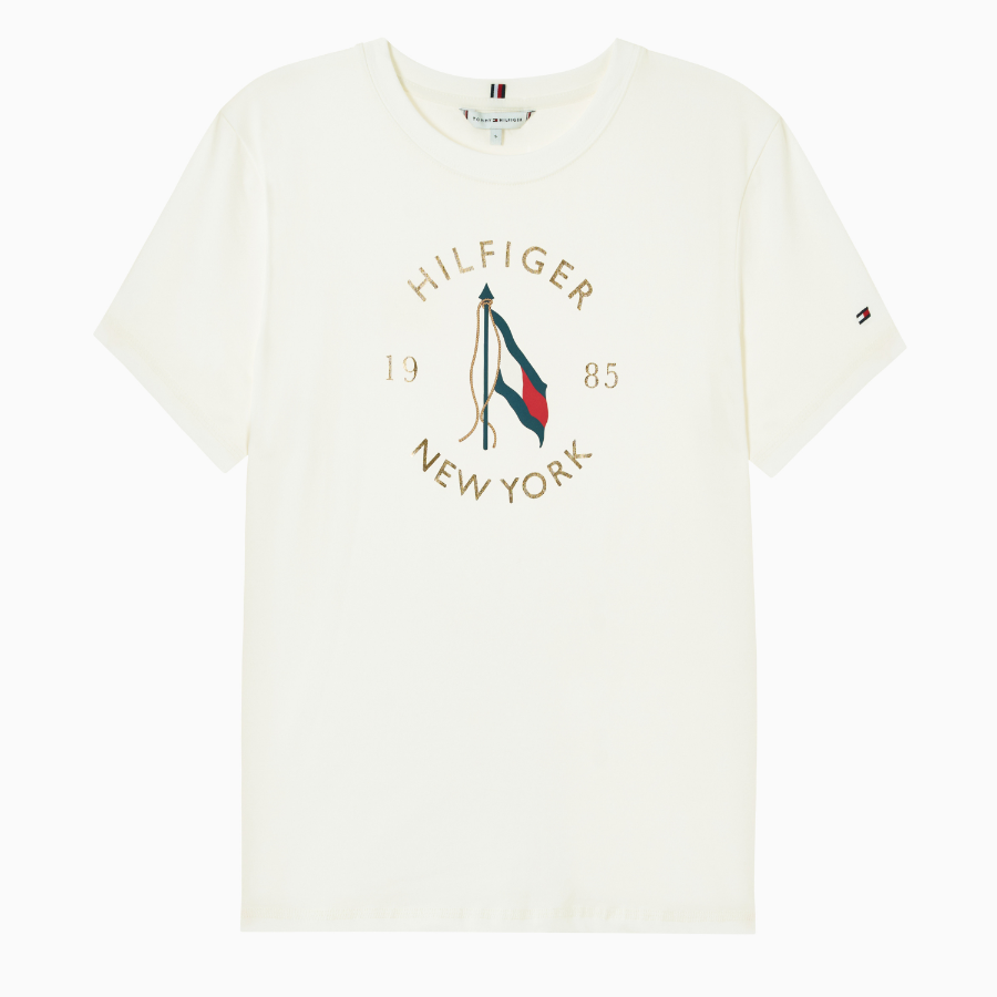 TOMMY HILFIGER [Official Headquarters] Flag Crew Neck T-shirt