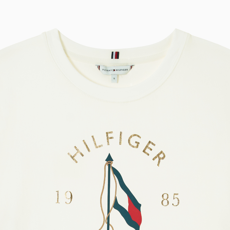 TOMMY HILFIGER [Official Headquarters] Flag Crew Neck T-shirt