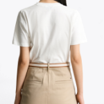 TOMMY HILFIGER [Official Headquarters] Crew Neck Embroidered Logo T-shirt