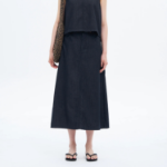 8 seconds Denim Long Skirt — Navy