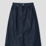 8 seconds Denim Long Skirt — Navy