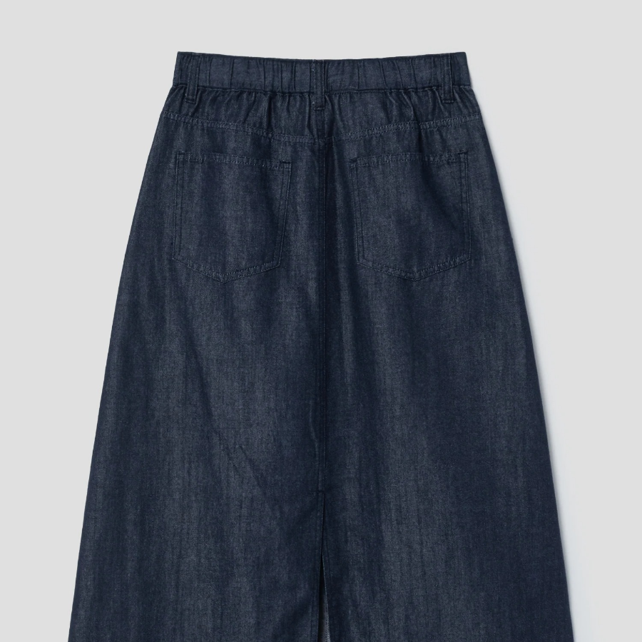 8 seconds Denim Long Skirt — Navy
