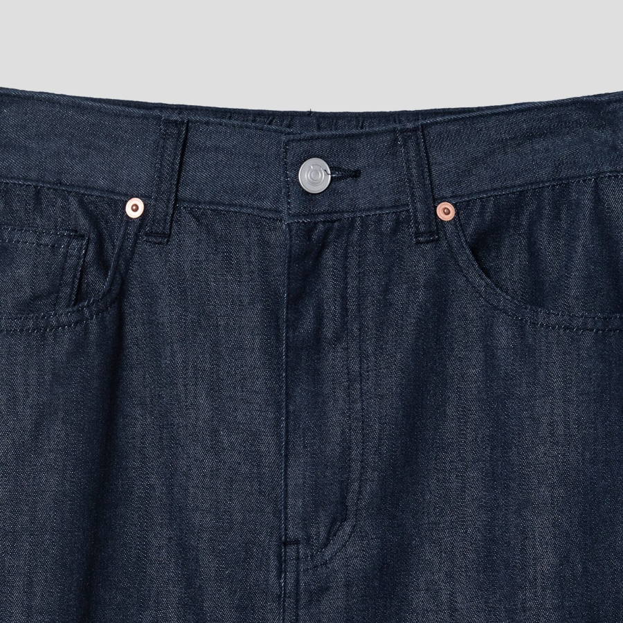 8 seconds Denim Long Skirt — Navy