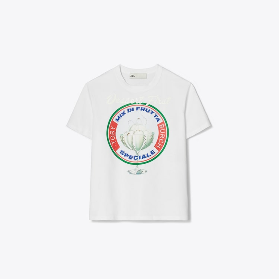 TORY BURCH Dessert T-Shirt – White
