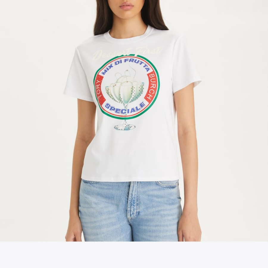 TORY BURCH Dessert T-Shirt – White