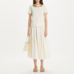 TORY BURCH Embellished Cotton T-Shirt – Ivory