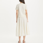 TORY BURCH Embellished Cotton T-Shirt – Ivory