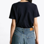 TOMMY HILFIGER [Official Headquarters] Crew Neck Embroidered Logo T-shirt