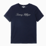 TOMMY HILFIGER [Official Headquarters] Crew Neck Embroidered Logo T-shirt