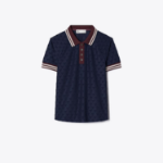 TORY BURCH Terry Jacquard Polo – Tory Navy
