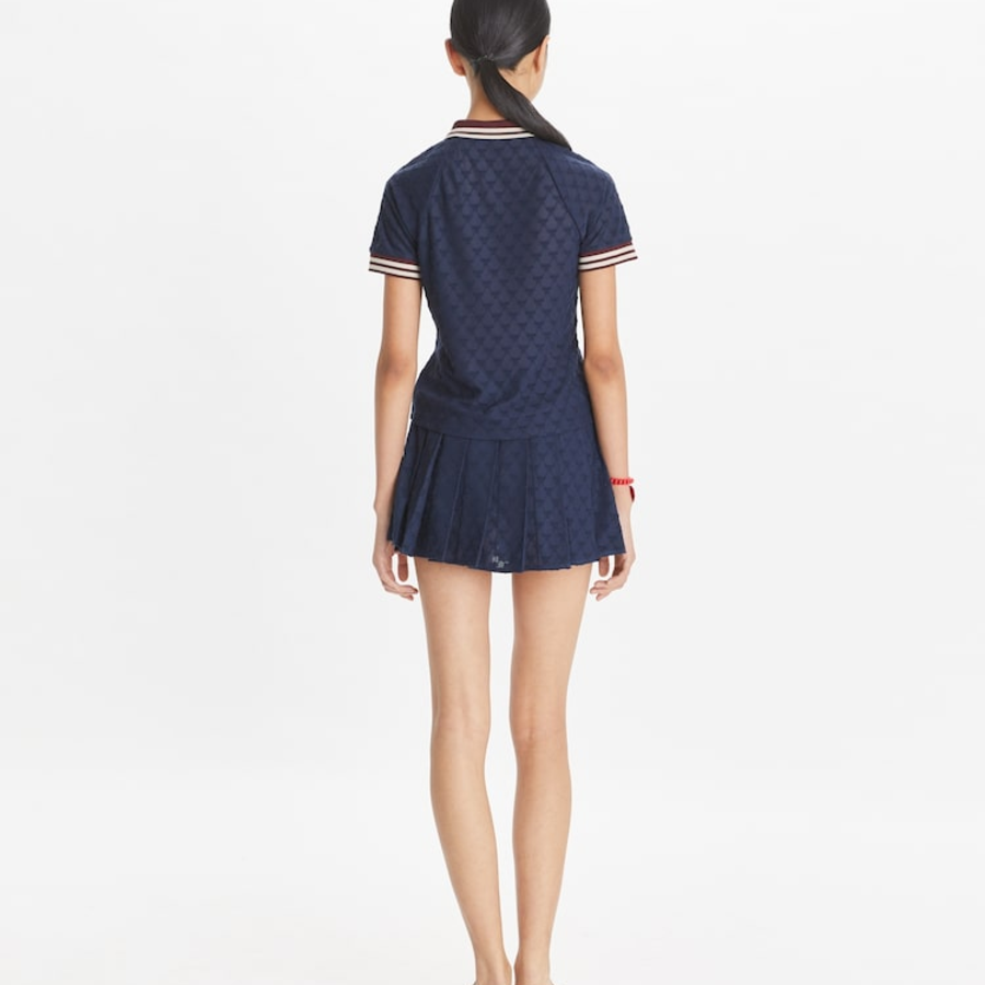 TORY BURCH Terry Jacquard Polo – Tory Navy