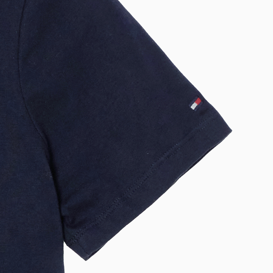 TOMMY HILFIGER [Official Headquarters] Crew Neck Embroidered Logo T-shirt