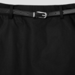 8 seconds Cotton H-Line Long Skirt — Black