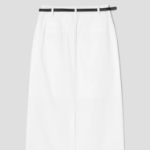 8 seconds Cotton H-Line Long Skirt — White
