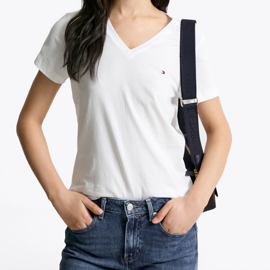 TOMMY HILFIGER [Official Headquarters] Heritage V-Neck T-shirt