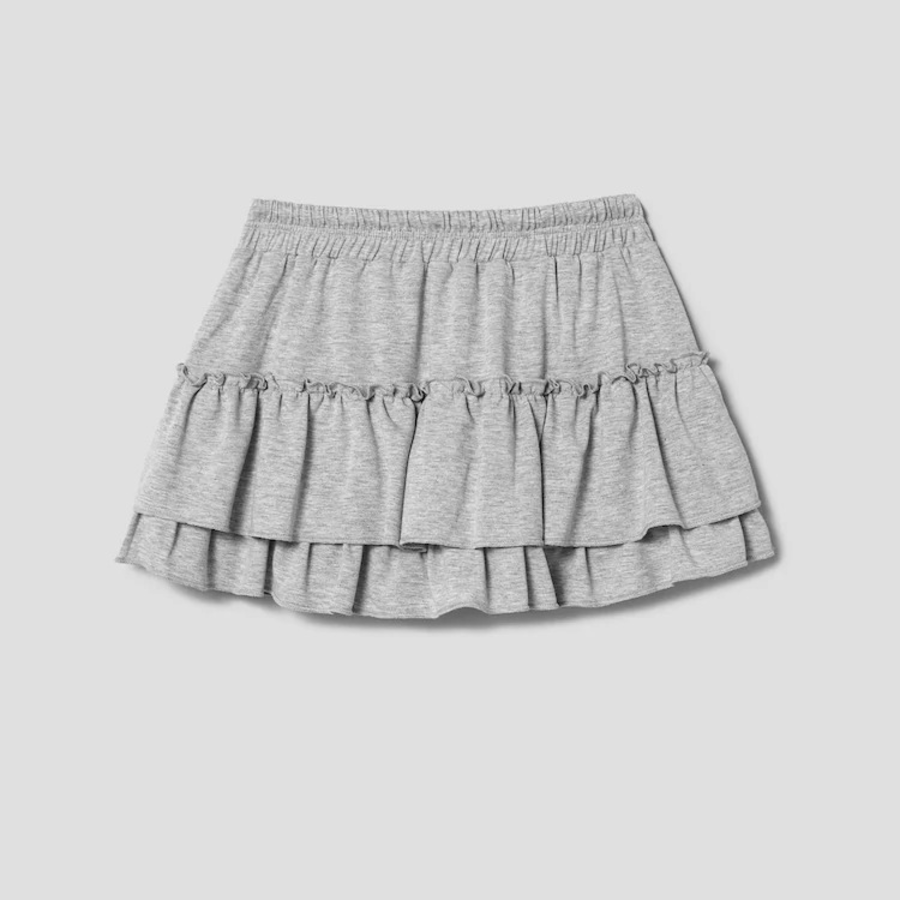 8 seconds Jersey Frill Skirt — Gray