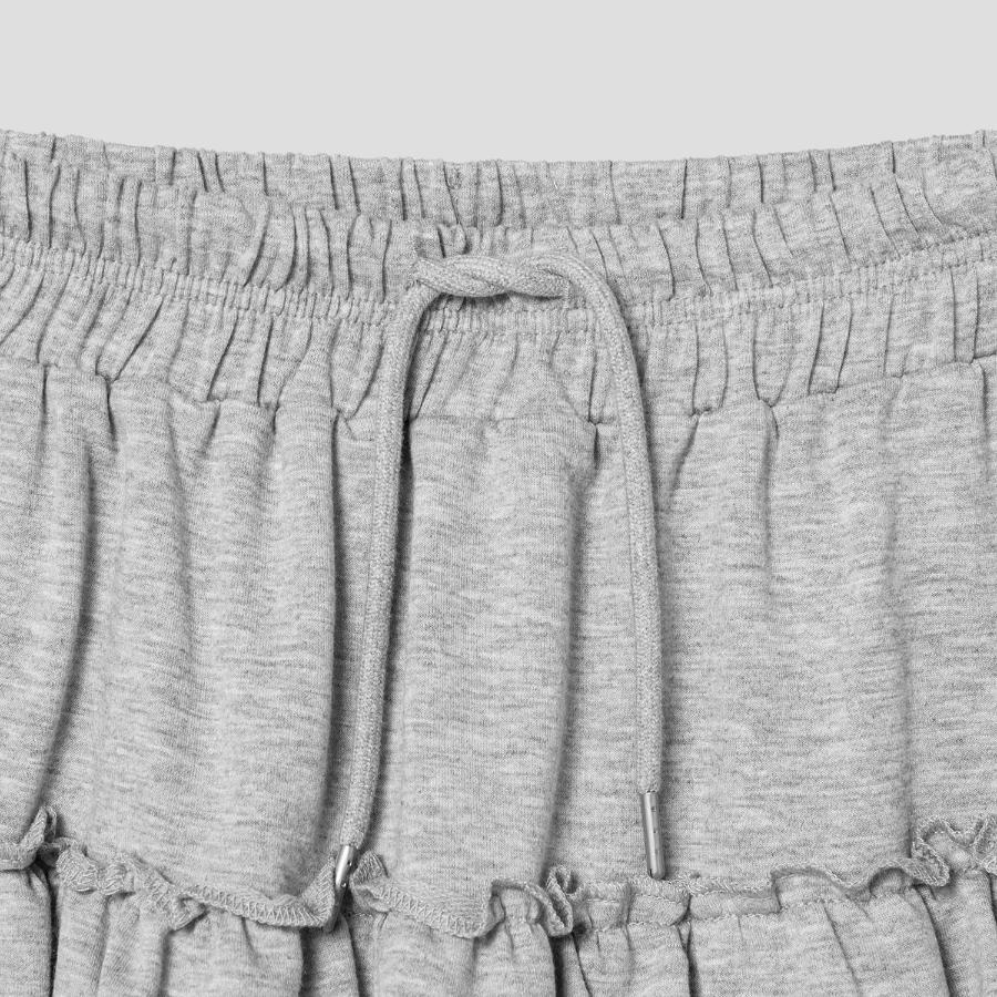 8 seconds Jersey Frill Skirt — Gray