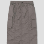 8 seconds Cotton Nylon Cargo Long Skirt — Khaki