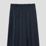 8 seconds Summer Pleats Skirt — Navy
