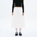 8 seconds Cotton Long Full Skirt — White
