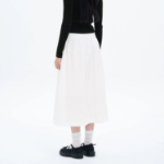 8 seconds Cotton Long Full Skirt — White