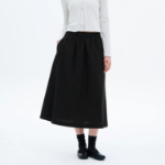 8 seconds Cotton Long Full Skirt — Navy