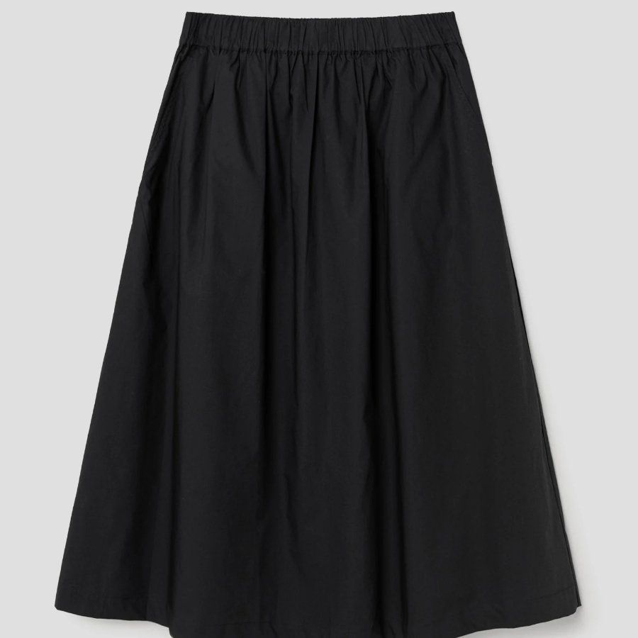 8 seconds Cotton Long Full Skirt — Navy