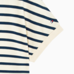 TOMMY HILFIGER [Official Headquarters] Striped V-Neck Short Sleeve Polo Shirt