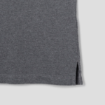 Maison Kitsune Men Bold Fox Head Patch Oversize Polo - Dark Grey Melange