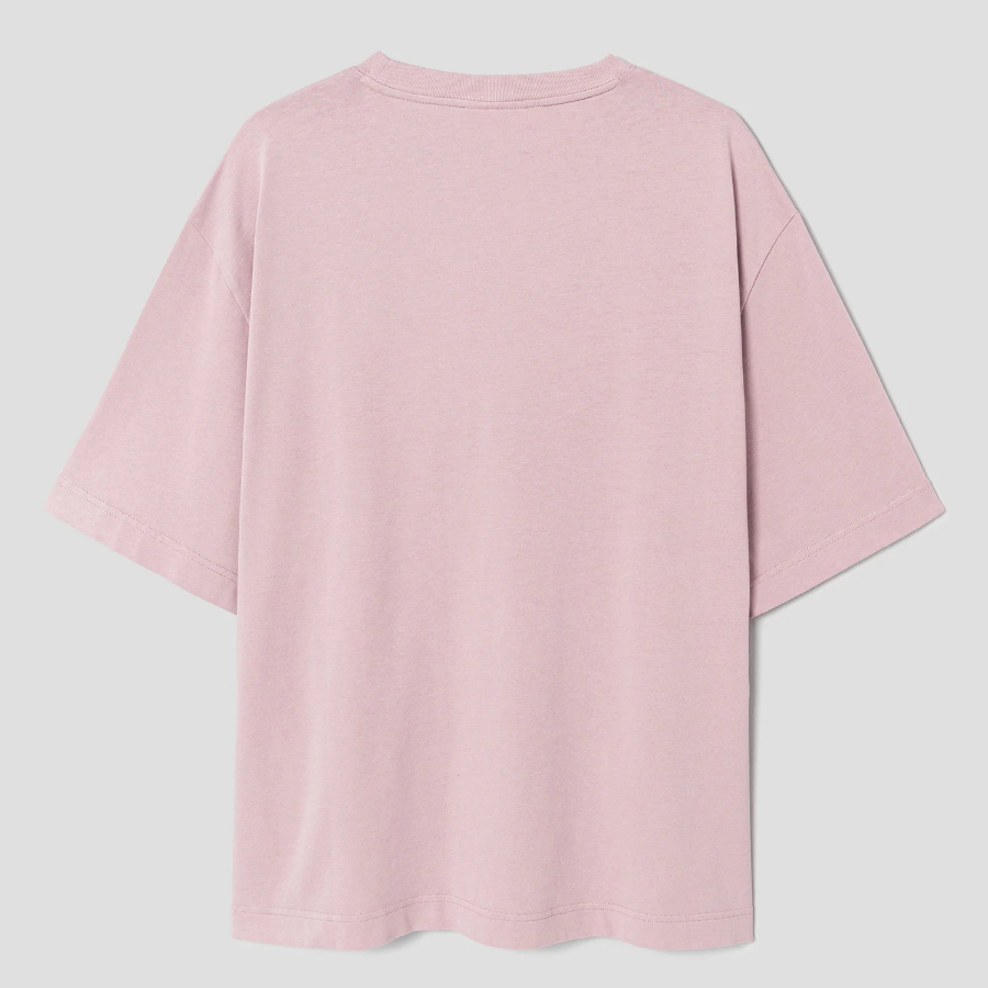 Maison Kitsune Men Bold Fox Head Patch Oversize Tee Shirt - Pink Clay