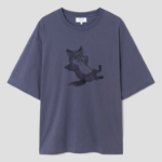 Maison Kitsune Men Chillax Print Oversize Tee-Shirt - Fig