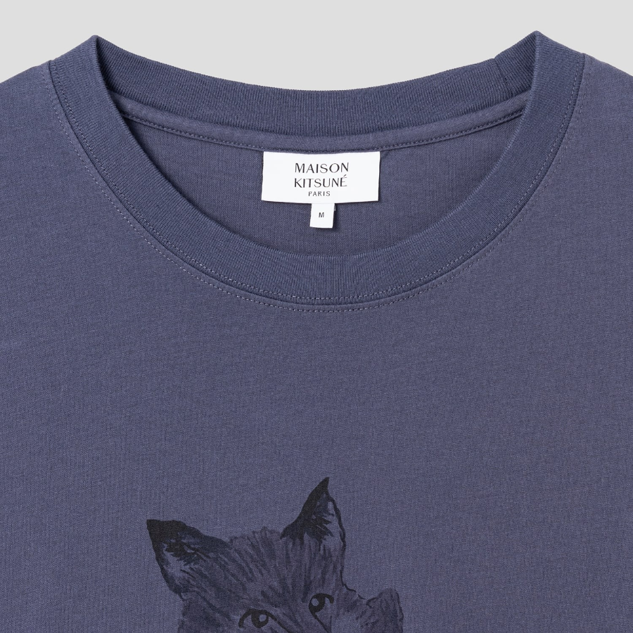 Maison Kitsune Men Chillax Print Oversize Tee-Shirt - Fig