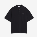Maison Kitsune Men Bold Fox Head Patch Oversize Polo - Black