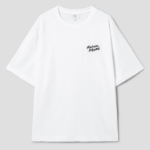 Maison Kitsune Men Maison Kitsune Handwriting Embroidery Oversize Tee - White