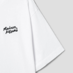 Maison Kitsune Men Maison Kitsune Handwriting Embroidery Oversize Tee - White