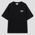 Maison Kitsune Men Maison Kitsune Handwriting Embroidery Oversize Tee - Black