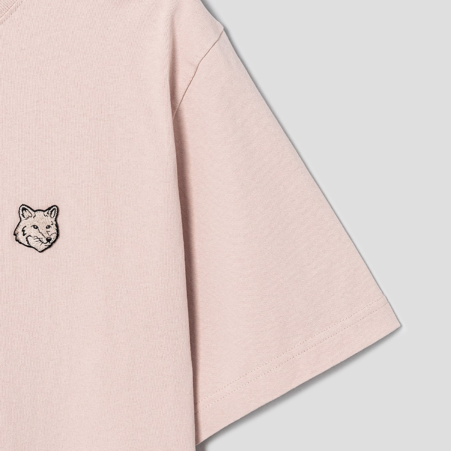 Maison Kitsune Men Bold Fox Head Patch Comfort Tee Shirt - Smoke